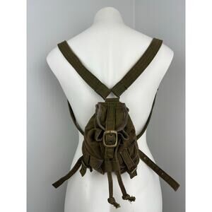 Vintage Yak Pak Y2K Military Army Green Mini Backpack